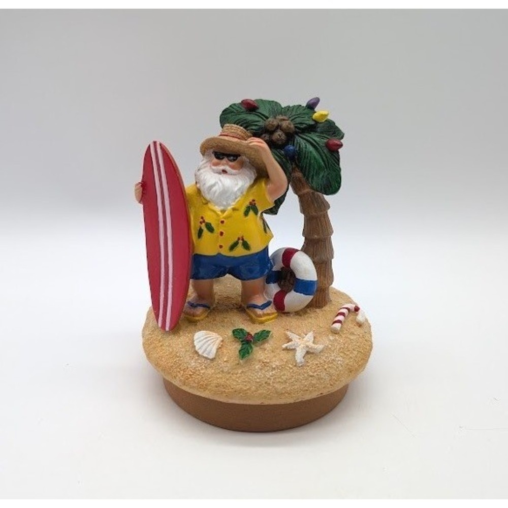 Yankee Candle Our America Christmas Santa‎ Claus Candle Jar Topper Tropical Surf